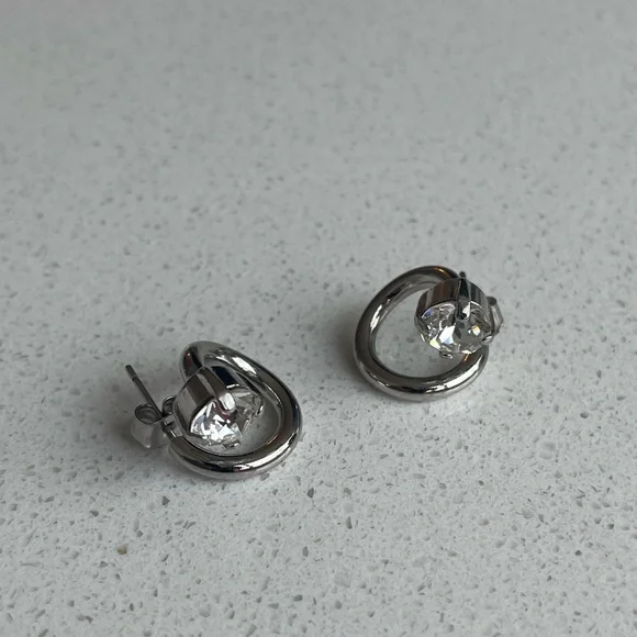 Justine Clenquet Silver Hoop Earrings - Picture 3 of 5